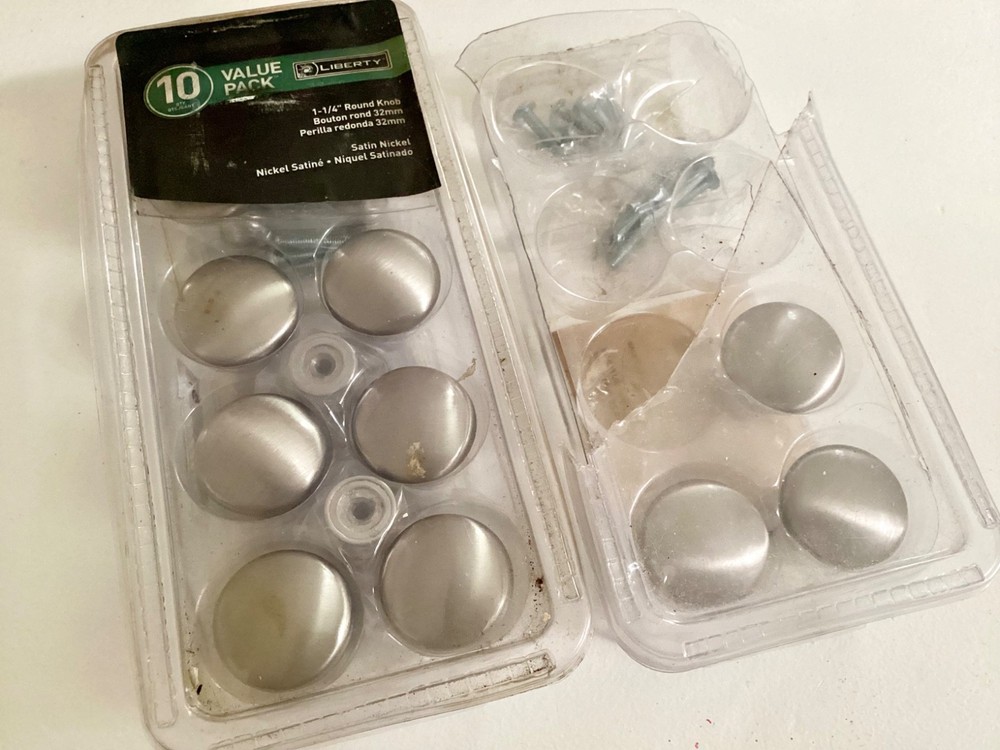 Liberty Satin Nickel Round 1-1/4” Knobs 10 Pack Plus 3