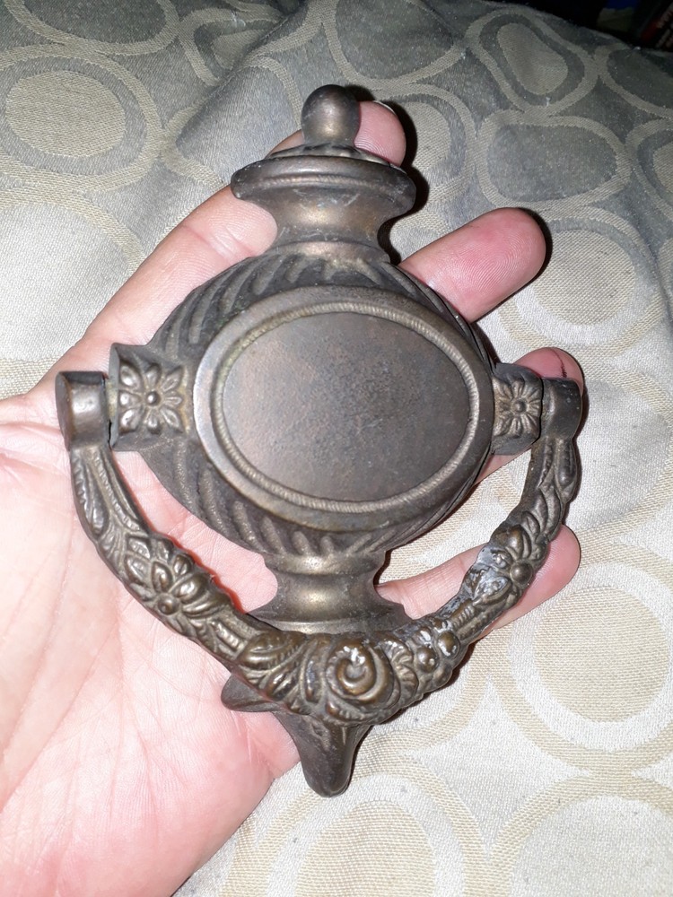 vintage brass foxhead door knocker nice