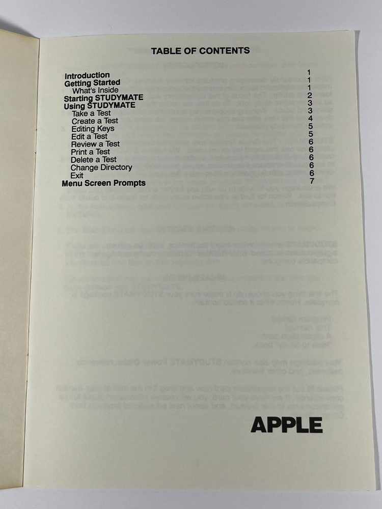STUDYMATE, The Grade Booster by Computeach, How To Study Software for Apple II