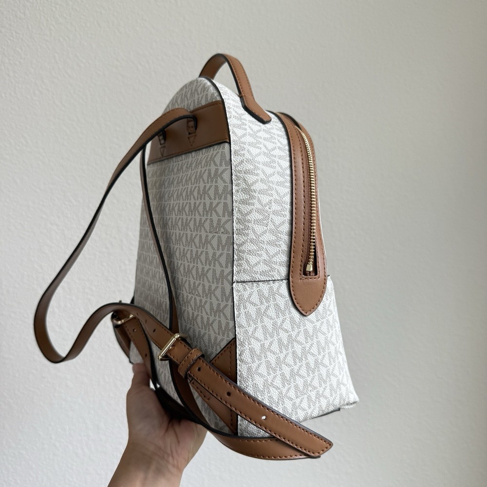 Michael Kors Valerie Medium Logo Backpack Vanilla NWT