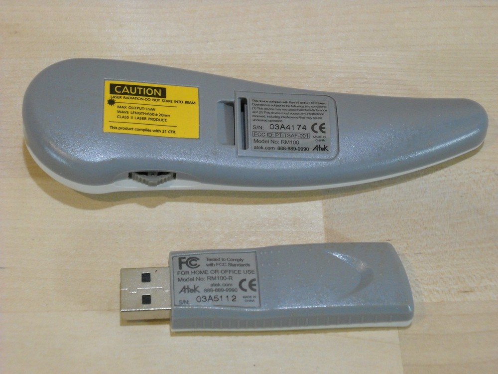 Atek RM100 Tote-Remote Control & Laser Pointer for Laptop Presentations