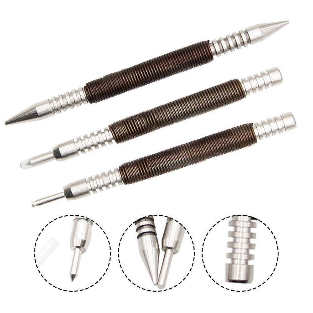 Effective Spring Loaded Woodworking Tool Set with Center Pin Punch 3PCS