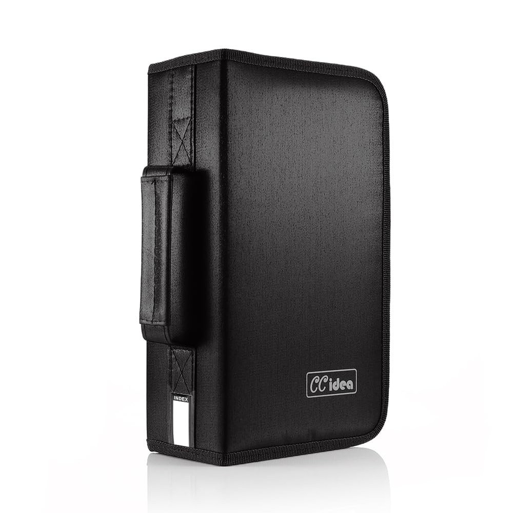 CCidea CD Case DVD Storage Holder, 128 Capacity Cases 128capacity, Black