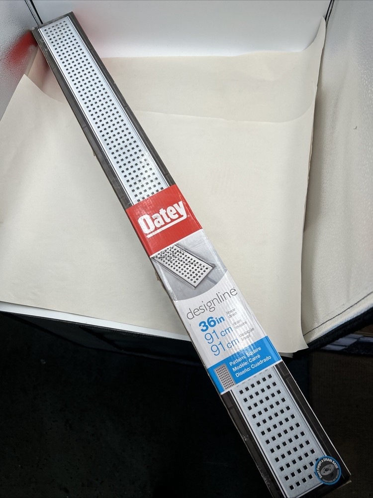 Oatey Designline 36 In. SS Linear Shower Drain Square Pattern Grate DLS2360R2