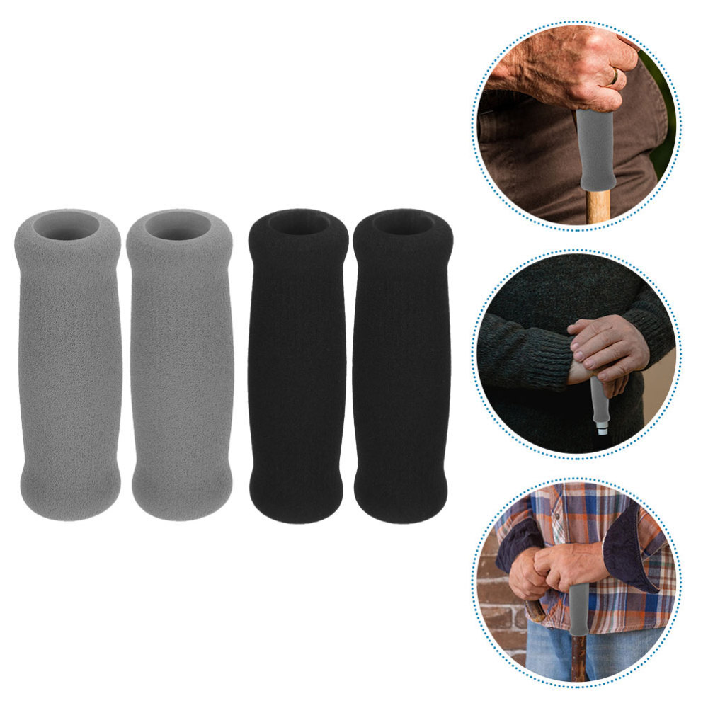 4Pcs Thicken Walking Stick Handle Grips Non-Slip Foam for Elderly Use