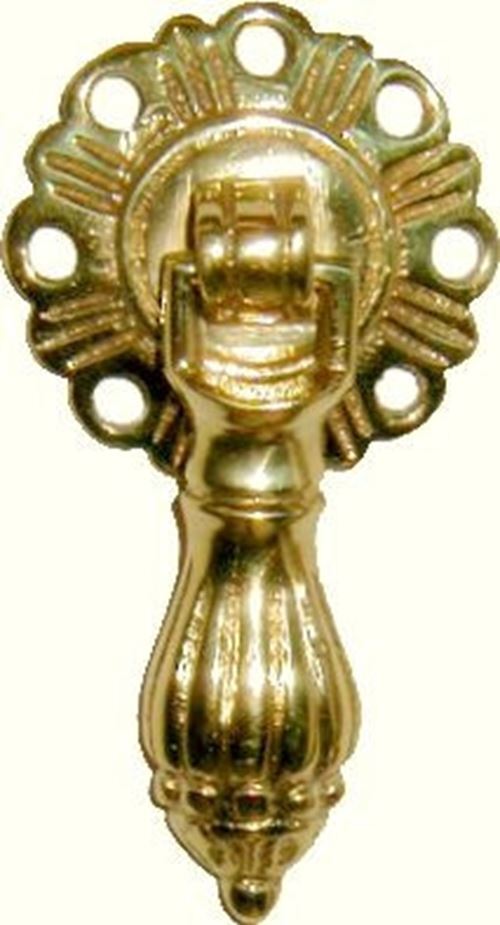 2" Victorian Teardrop Pull Cast Brass