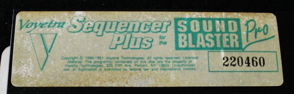 Voyager MIDI Sequencer Plus Pro for Sound Blaster