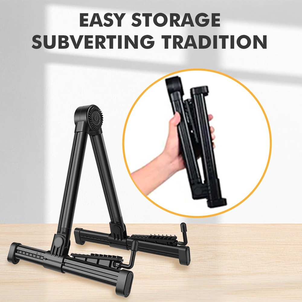 UPELLA Guitar Stands, ABS Plastic Lightweight Strong A-Frame 1 PACK, Black