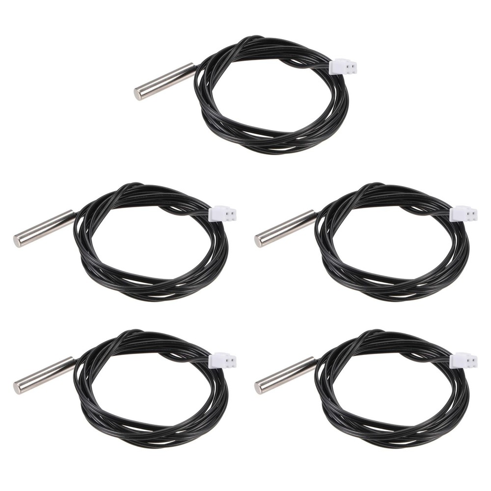 5pcs 10K Temperature Sensor Probe, Stainless Steel Thermal Sensor Probe 3.3ft