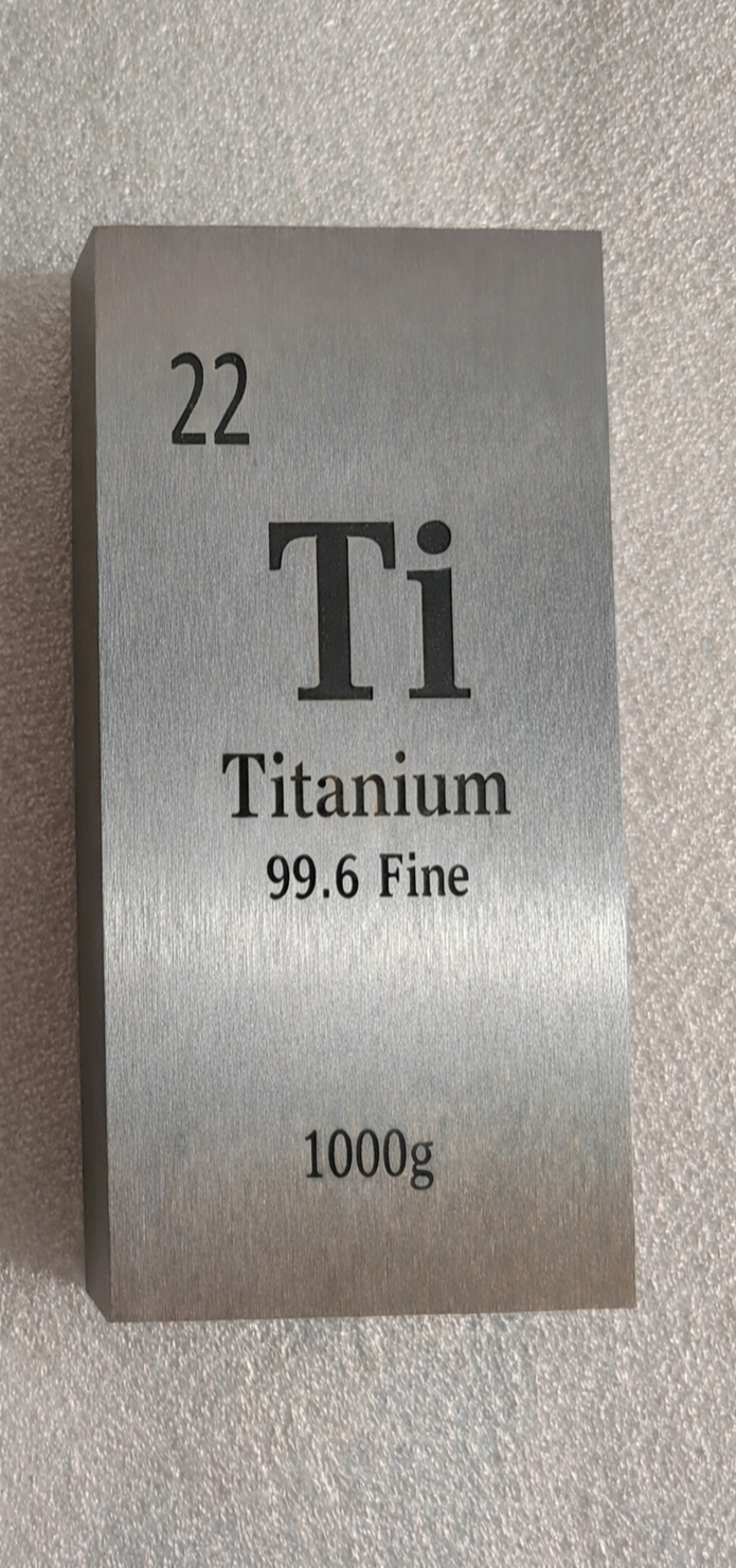 1 (One) Kg Kilogram Pure Titanium Bullion Bar 1000g weight sinker 1kg plummet