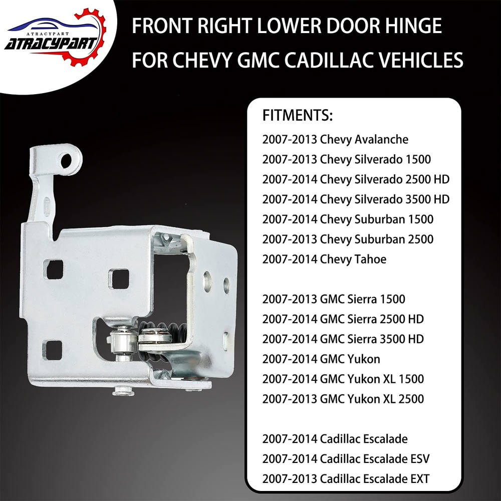Lower Door Hinge Front Right Passenger Side | Replacement for