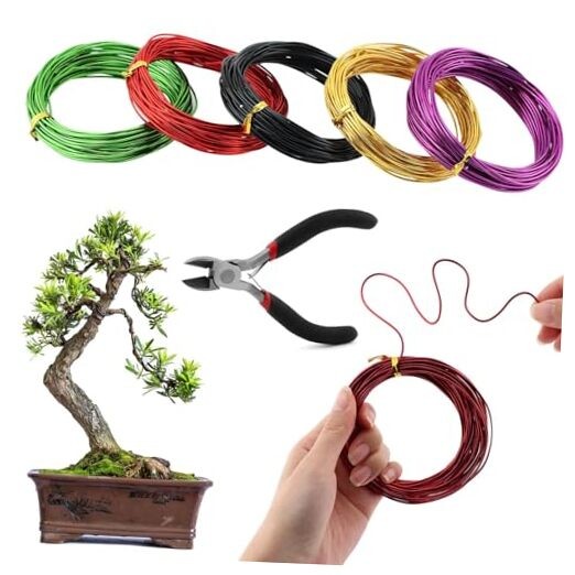 Tree Training Wire Kit - 5 Rolls (164ft),Bonsai Training Wires with Wire
