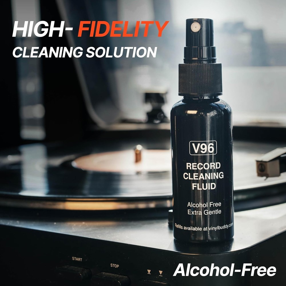 Ultimate 5-Piece Vinyl Record Cleaning Kit | Includes: Cleaner – black