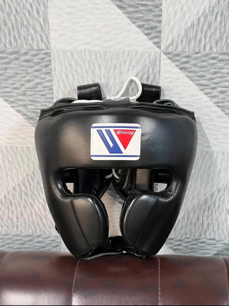 Customized boxing headgear black winning