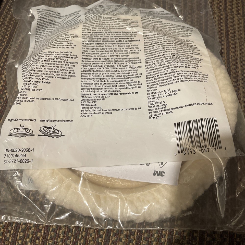 3M™ Wool Blend Compounding Pad, Single Sided, 05711 5711