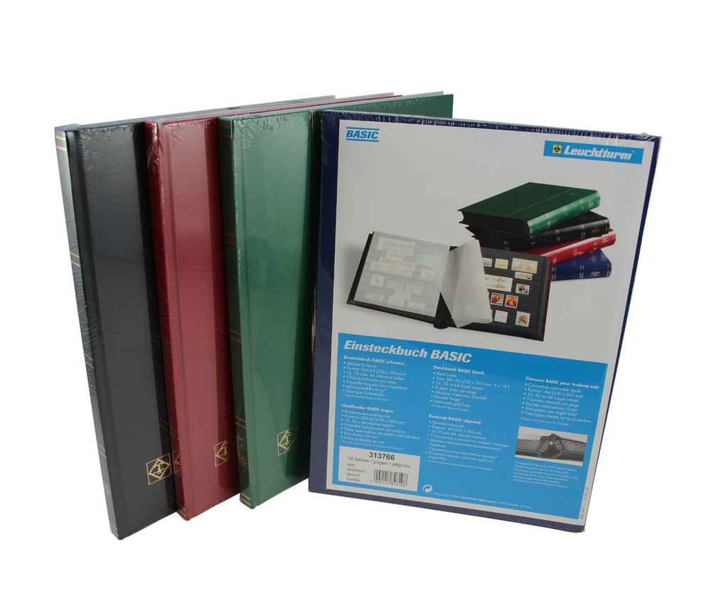 Lighthouse BASIC 8/16 Black Page Stamp Stockbook