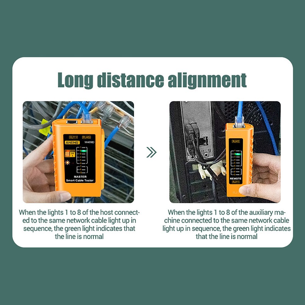 Networks Cable Tester Ethernet RJ45 RJ11 LAN Wire Telephone Cable Testing Tool d