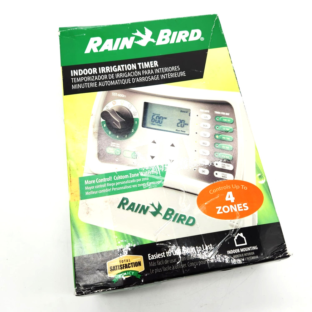 Rain Bird SST400IN Indoor Sprinkler Timer 4Zone Controller New Easy Set Irrigati