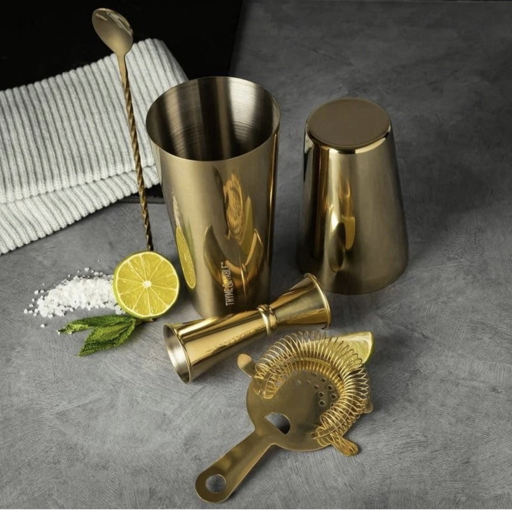 THYME & TABLE 4 Piece Bar Tool Set (Gold Collection)