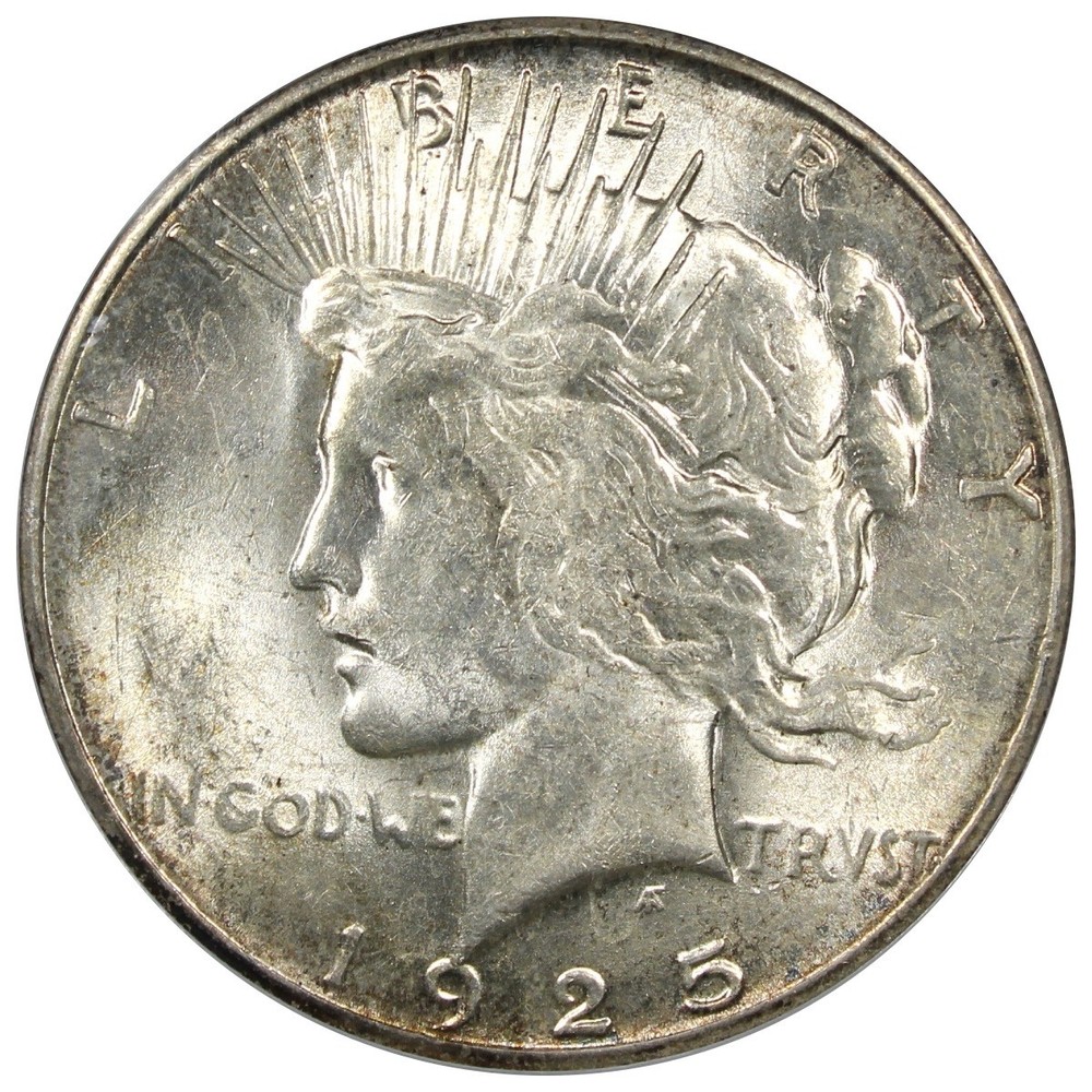 1925-S Peace Dollar PCGS MS62 Flashy Better Date $1