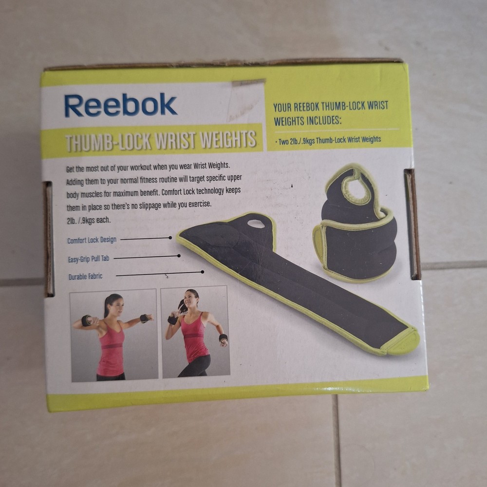 Reebok Thumb-Lock Wrist Weights (2) 2lb
