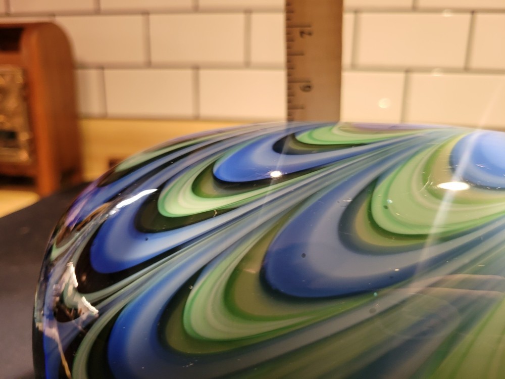 Deco Charm Peacock Glass Vase