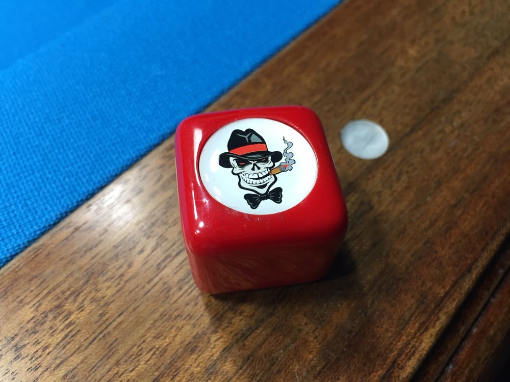 Skull Billiard Pool Cue Tip Chalk Holder Table Chalker