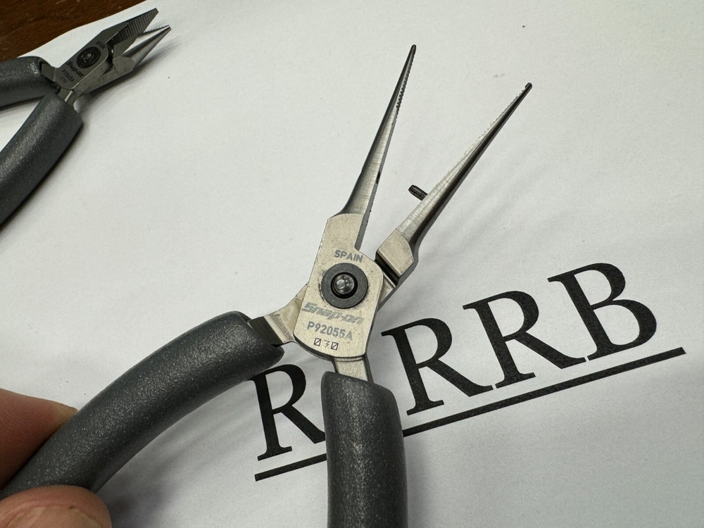 Snap-on Tools DARK TITANIUM SOFT GRIP Needle & Snipe Nose Precision Pliers Set