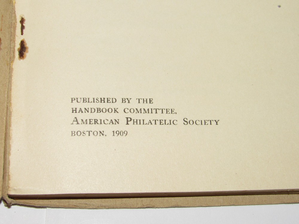 VINTAGE 1909 STAMP COLLECTOR HAND BOOK! CARROLL CHASE : US 3 CENT STAMP OF 1851!