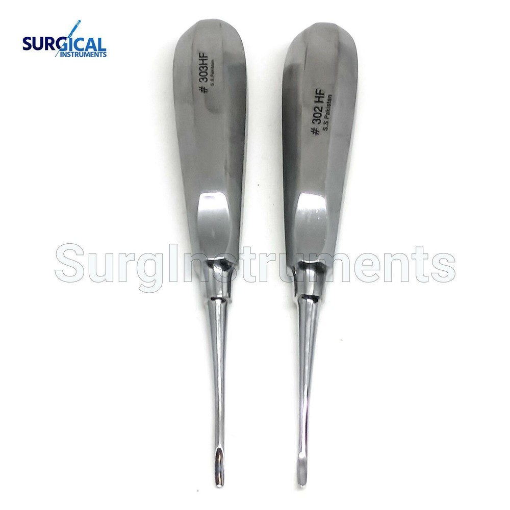 2 Pcs Dental Elevator Apical #302HF & #303HF Surgical Instruments German Grade