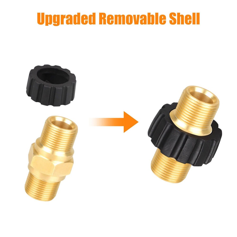 2 x Pipe Hose Adapter Pressure Washer Connector With 22mm Outer Thread
