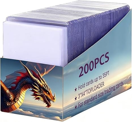 Hard Plastic Trading Card Toploaders