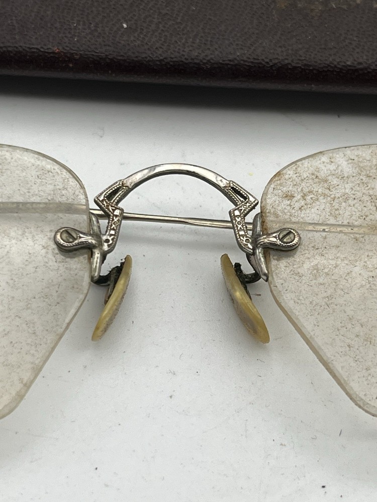 Original WW2 1940s Aviators Glasses And Case Broken Beautiful Frames