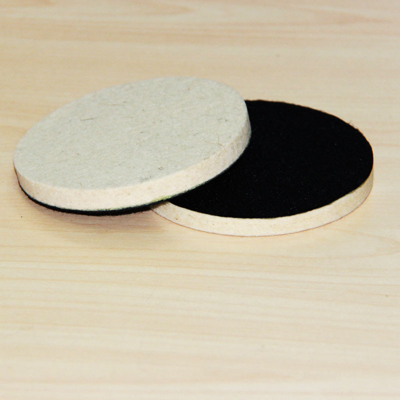2PC Wool Polishing Buffing Pad For Glass Metal Paintwork with hook & loop 100mm