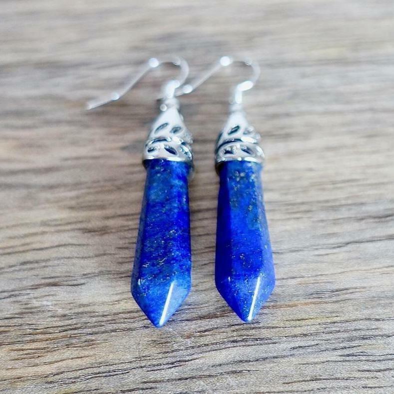 Lapis Lazuli Stone Handmade Earrings