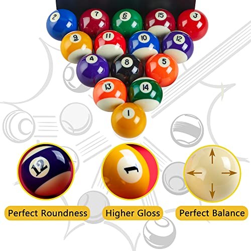 Billiard Balls Set 16 Pool Table Balls Deluxe