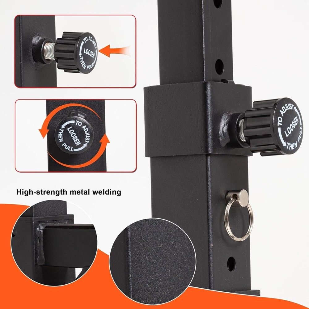 49IN Rack For Bench Press Stand ,Barbell Rack Stand Adjustable Multi-Functional