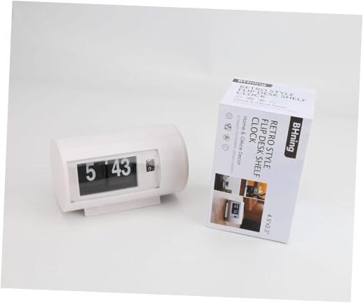 Retro Table Clock Auto Flip Clock 12 Hours AM/PM Format Display Timepiece