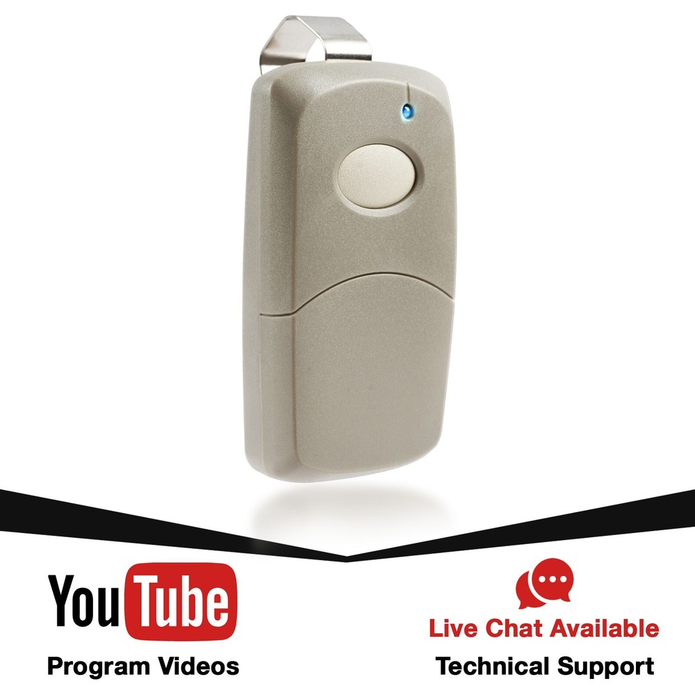 Garage Door Opener 1-Button Remote Grey for Linear Multi-Code 3089 308911