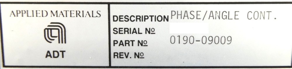 Phasetronics P1038 Phase Angle Controller P5000 AMAT 0190-09009 Working