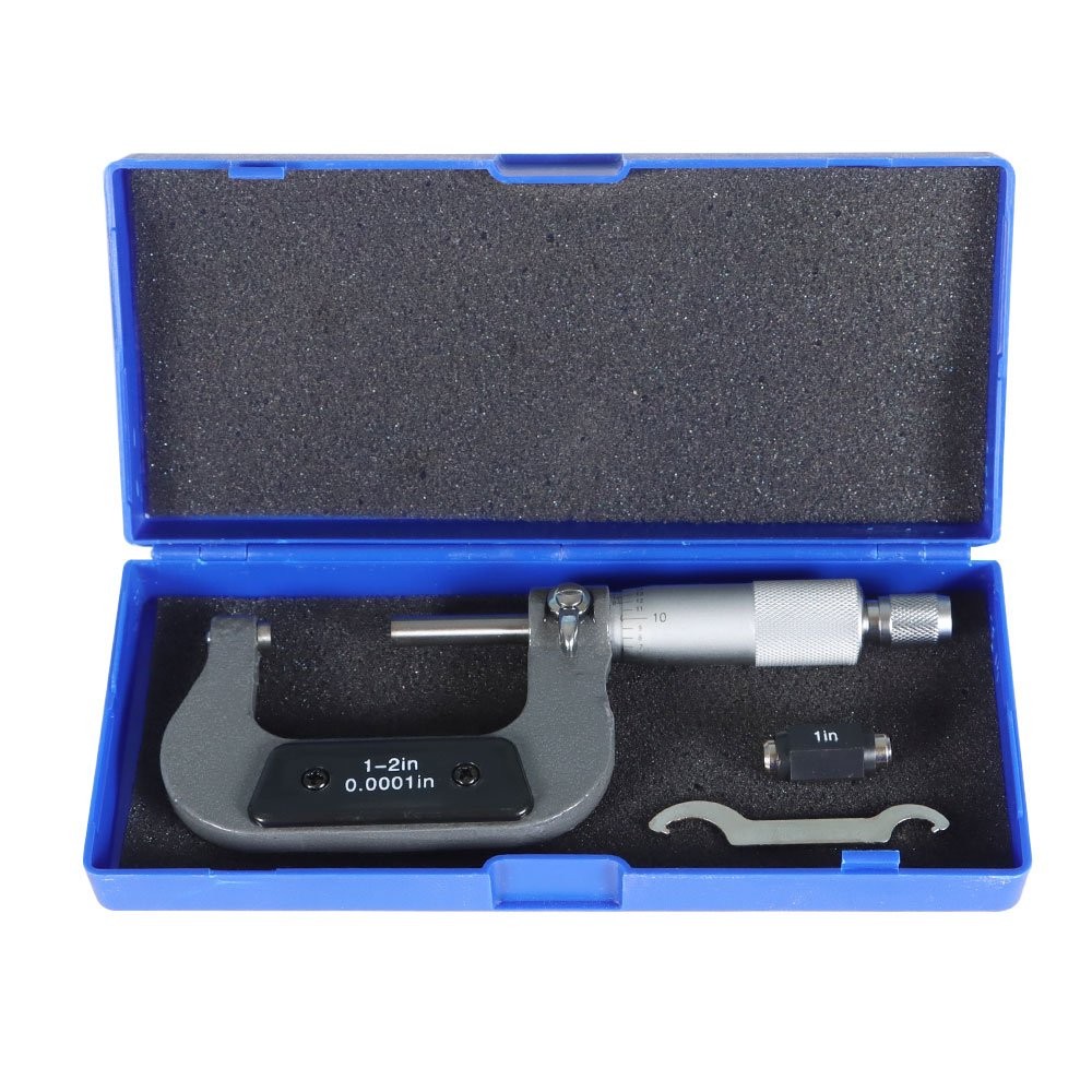 1" - 2" High Precision Outside Micrometer 0.0001" Carbide Micrometer Tool New