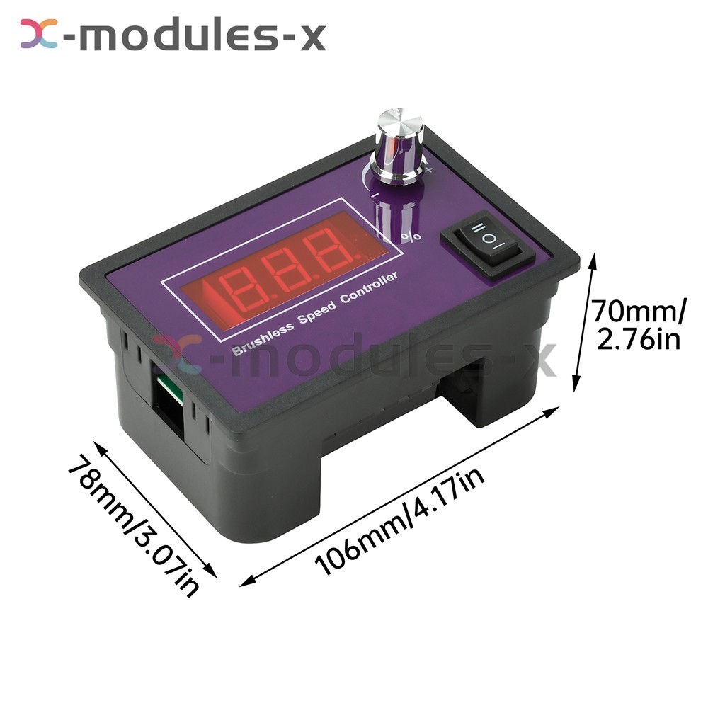 10-55V15A Brushless DC Speed Controller 3-Phase Motor Controller Forward/Reverse