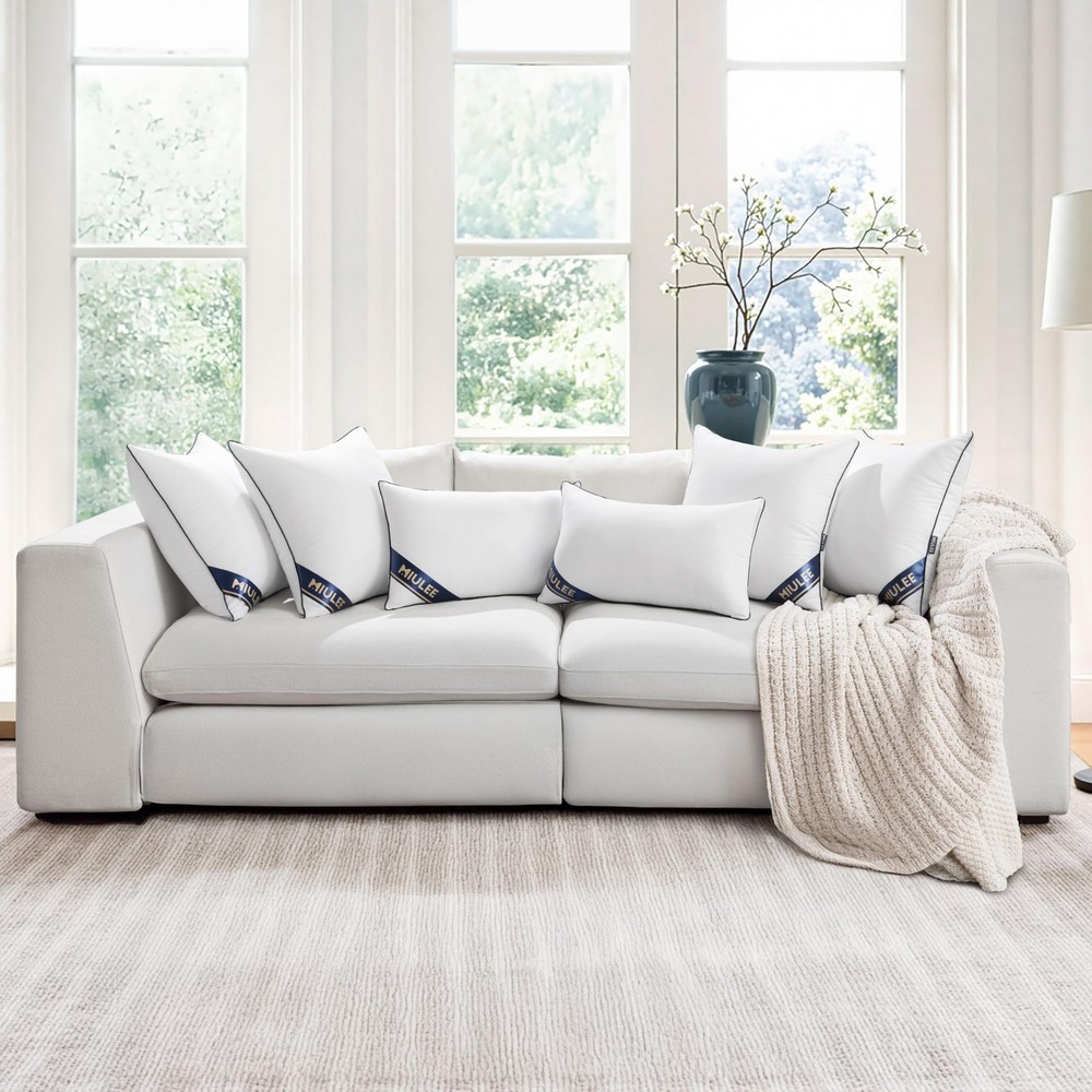 MIULEE Set of 2 Standard Throw Pillows Premium Down Alternative Inserts