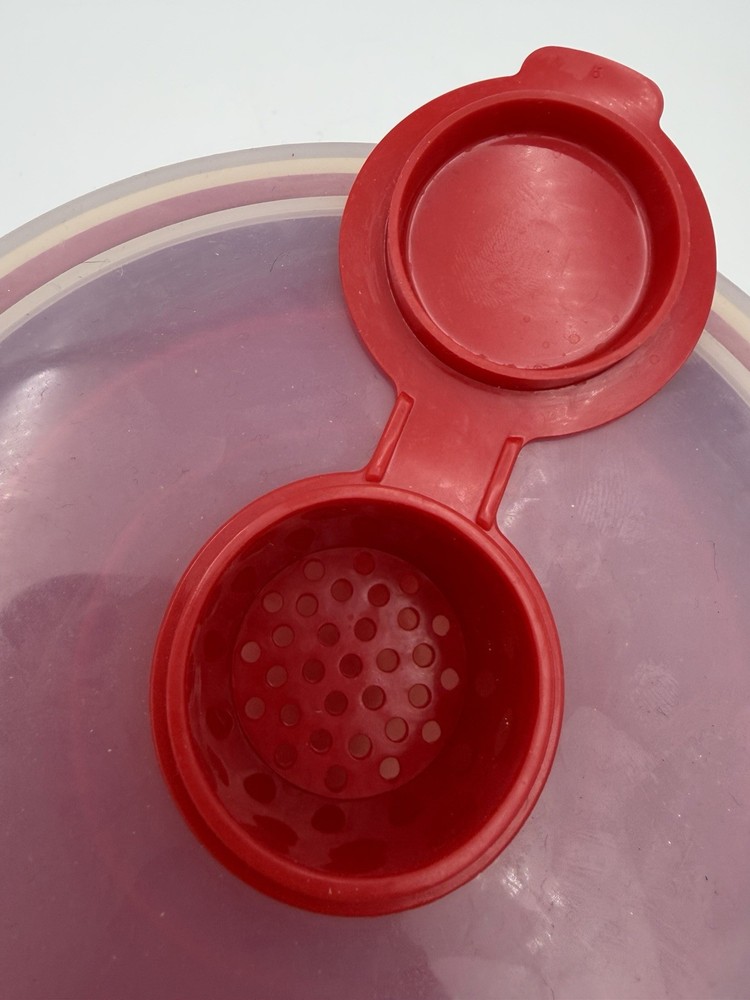 PAMPERED CHEF Microwave POPCORN MAKER Red 1457 COLLAPSIBLE