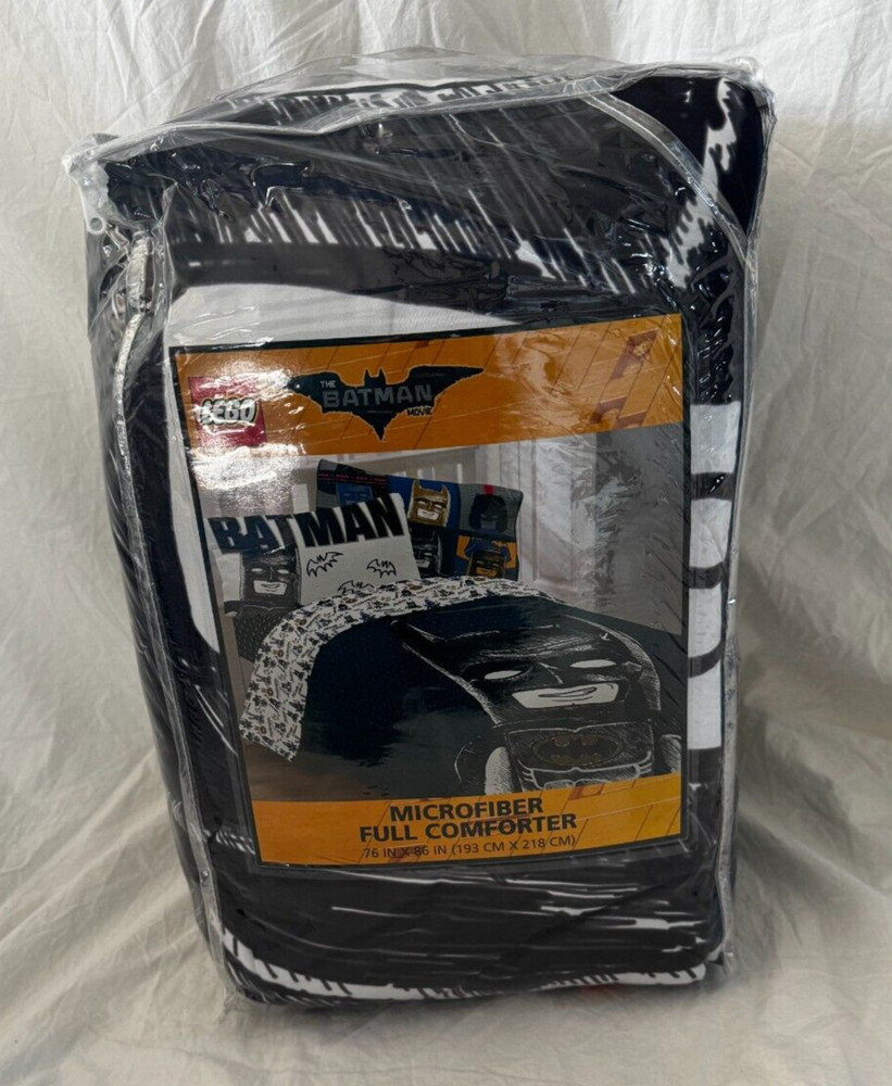 2 pc Batman Full Microfiber Comforter & Decorative Pillow NIP