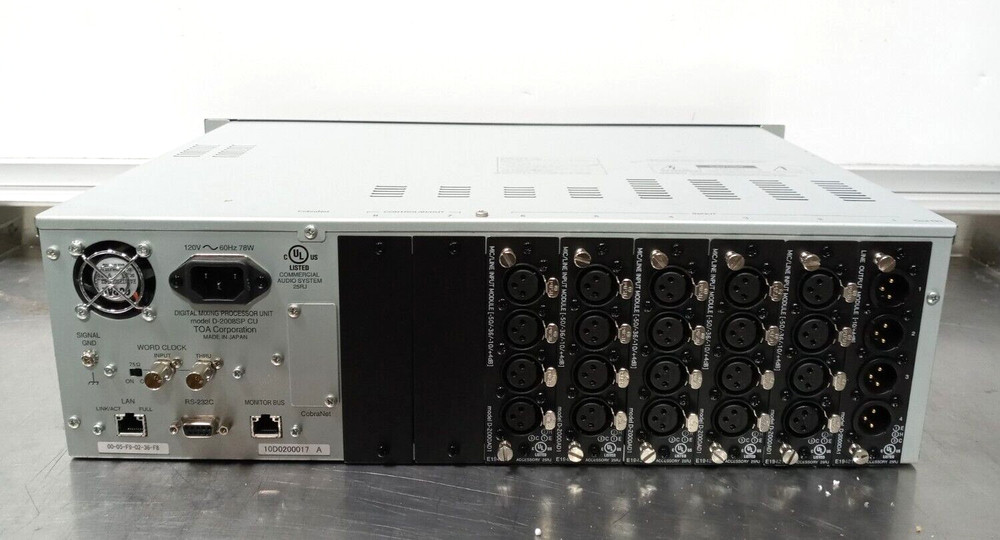 Toa Electronics D-2008SP 32-Channel Digital Mixing Processor Unit 120 V / Tested