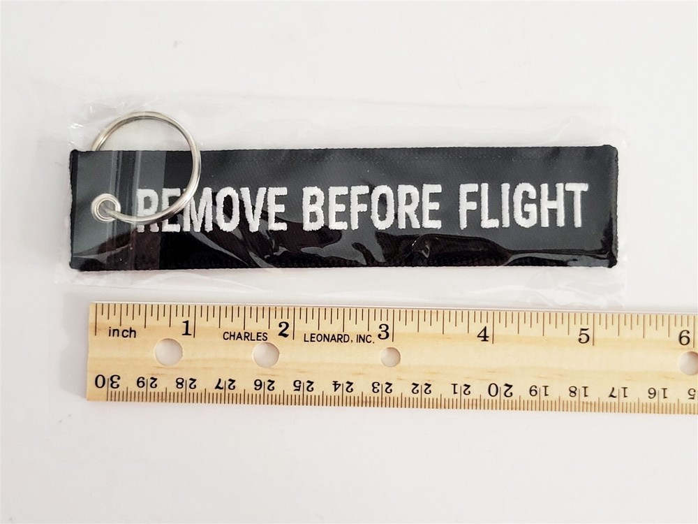 Quantum Systems Black Flight Tag Keychain Military