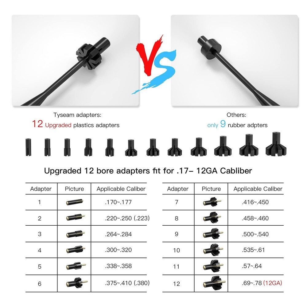 Laser BoreSighter Bore Sight kit Multiple Caliber, Laser Sight with Button Sw...