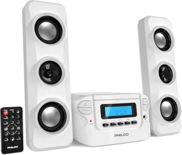 Stereo Shelf Systems Compact CD Shelf System with Digital FM Stereo White