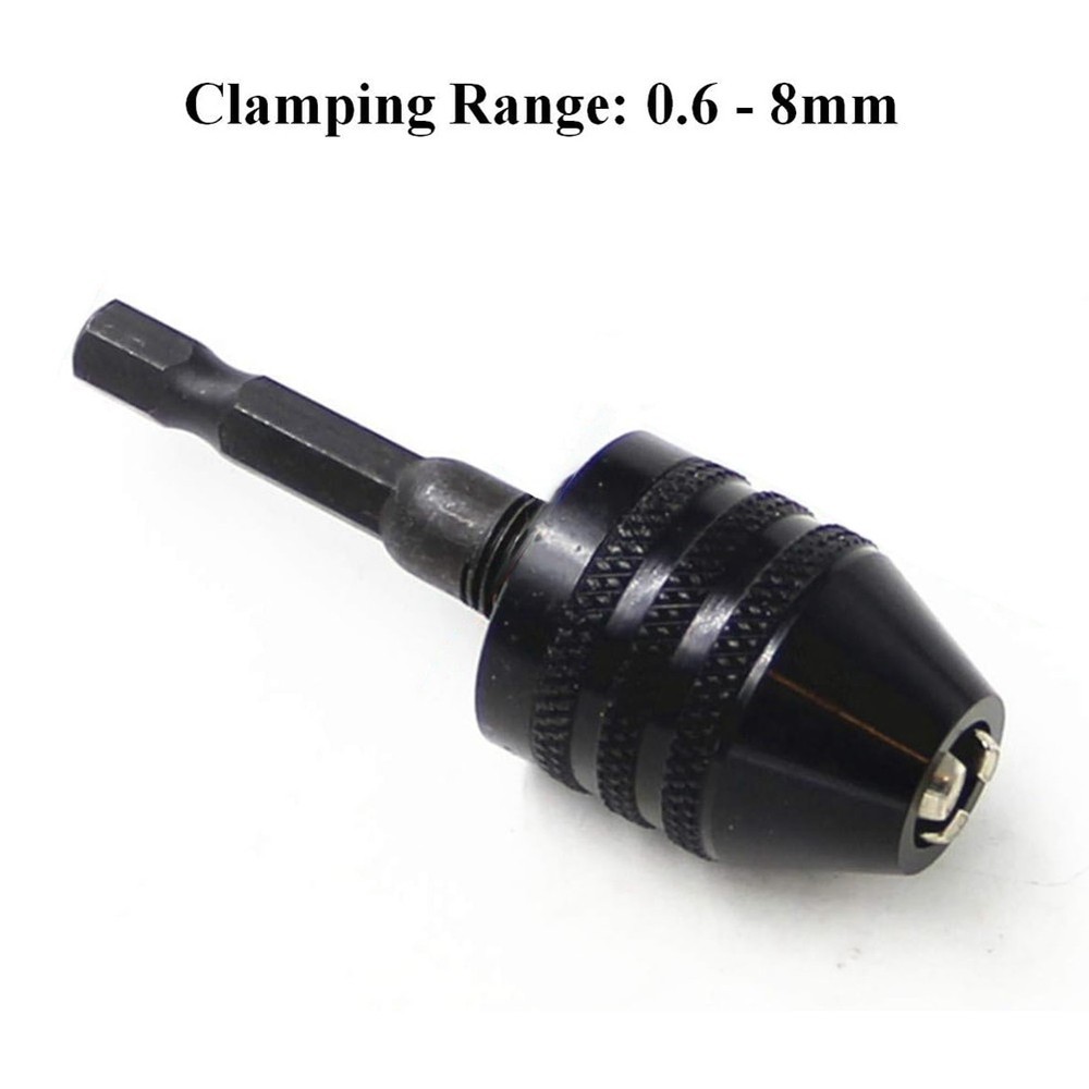 Drill Chuck Adapter-2Pcs Drill Chuck for Driver,Drill Bit Adapter Keyless9532